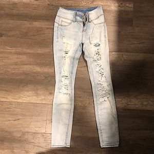 Low Rise Ripped Jeans